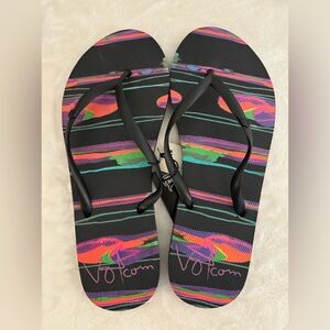 Volcom Creedlers Women’s Flip Flops 10 NWT